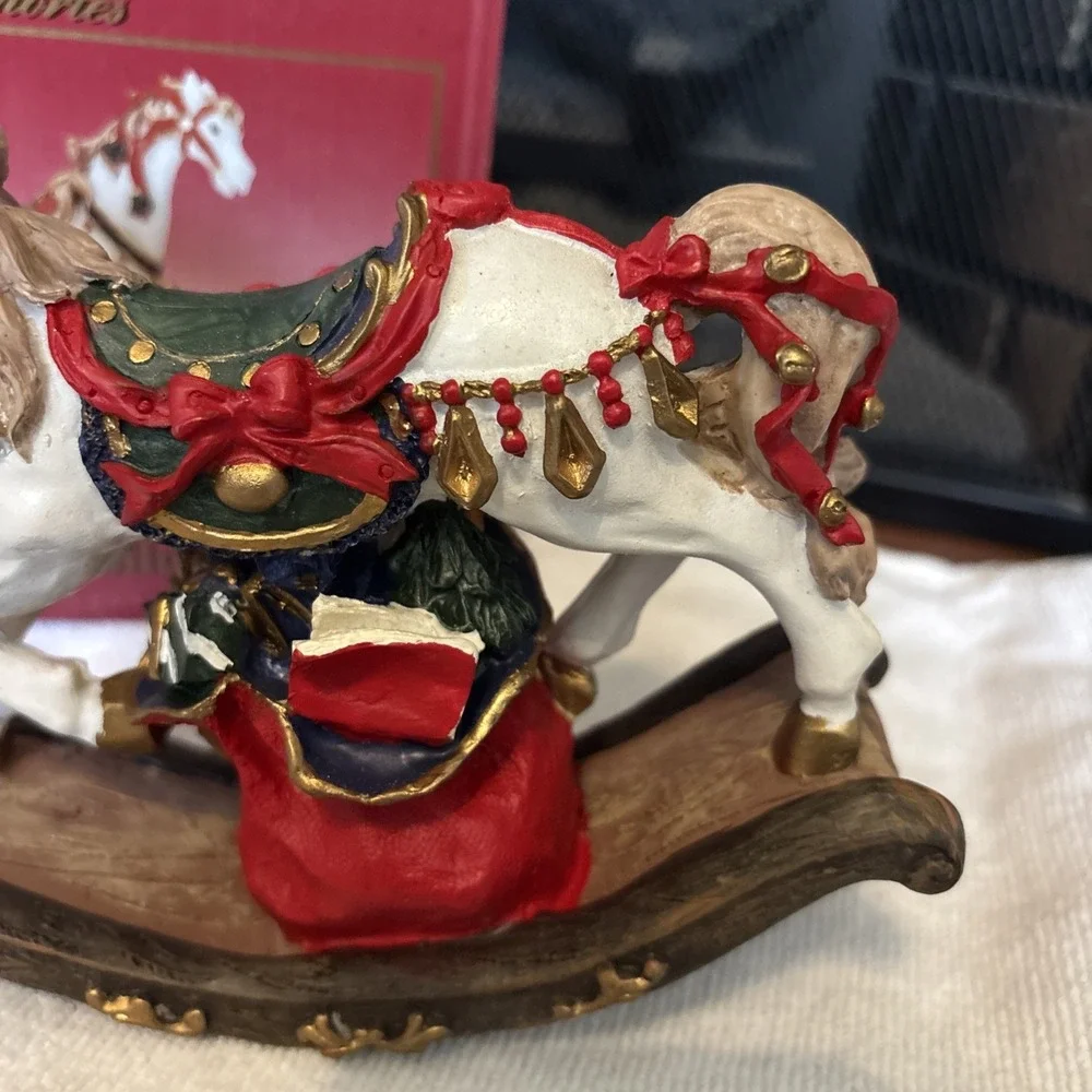 Vintage Giny Ornate Old-World Christmas Rocking Horse-1989 Precious Memories